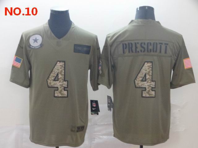 Men's Dallas Cowboys #4 Dak Prescott Jerseys NO.10;